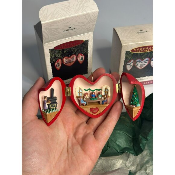 VTG 1994 Hallmark Keepsake Ornament 2.5" Heart-of-Christmas Series #5 (Lot of 2) - Picture 4 of 6